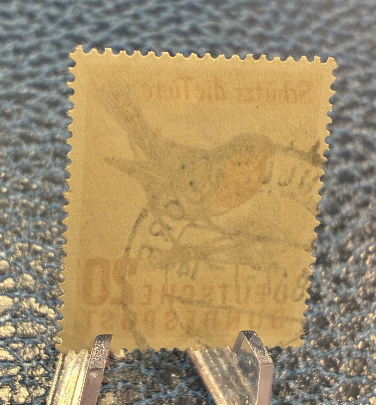 Deutsche Bundespost 1957 | 20 Pfennig | Rotkehlchen | gestempelt | Briefmarke