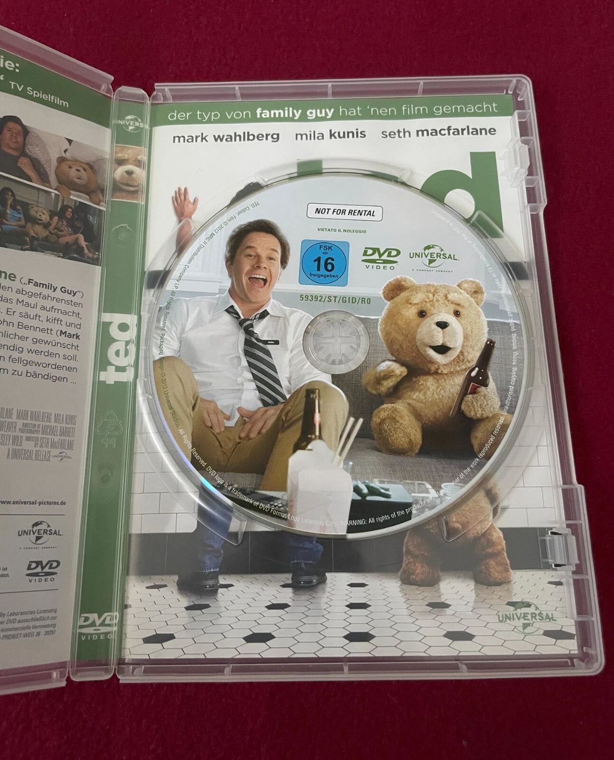 Ted – Mit Mark Wahlberg & Mila Kunis – DVD Film (Komödie) / FSK 16 / Gebraucht