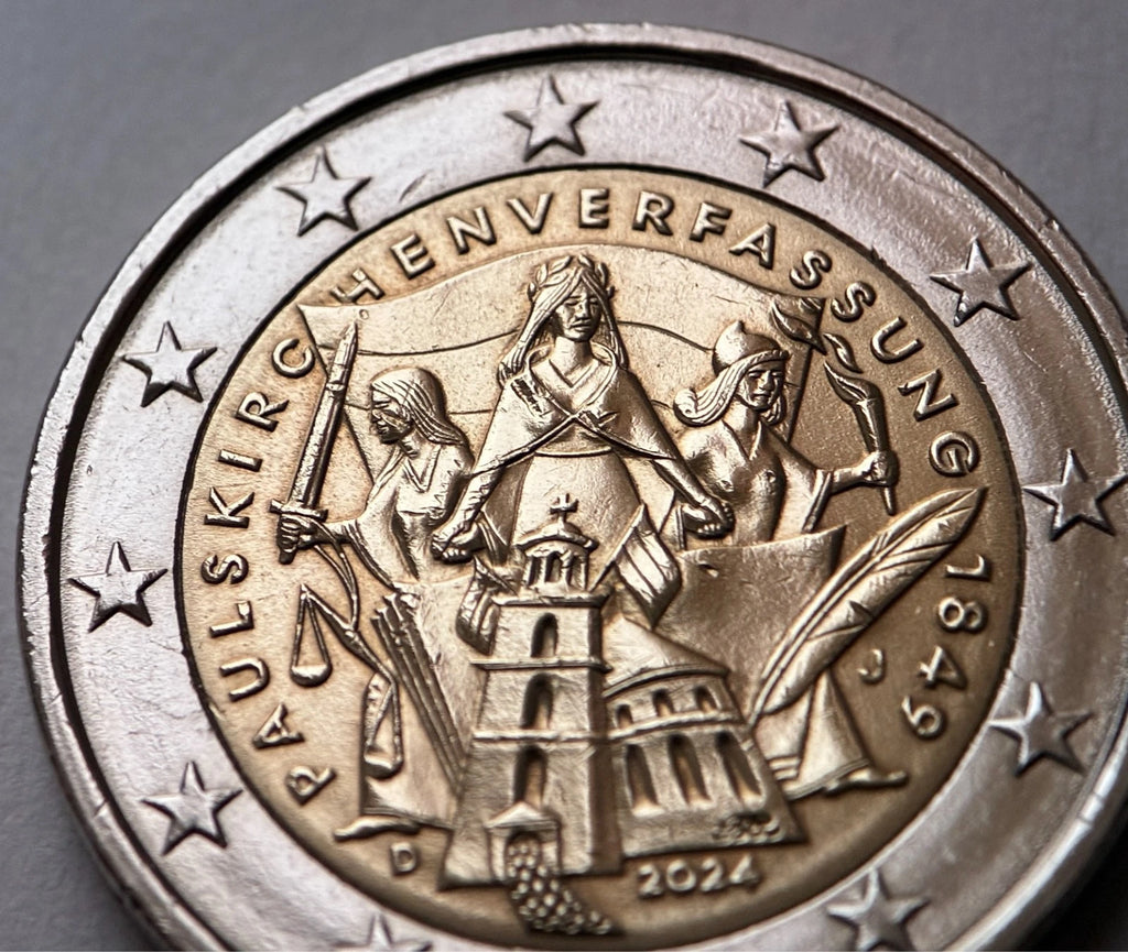 2 Euro 2024 J | Deutschland | 175 Jahre Paulskirchenverfassung | Bi-Metall Münze