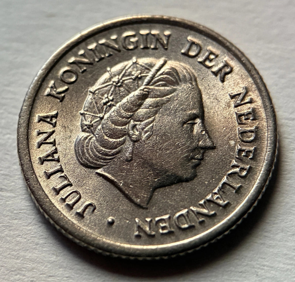 10 Cent 1958 | Niederlande | Königin Juliana | Nickel Münze