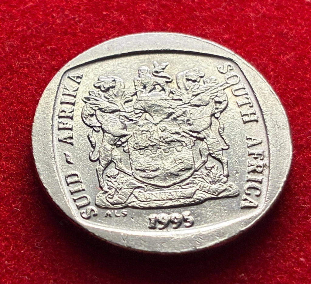 2 Rand 1995 | Südafrika | Großer Kudu | Antilope | Vernickeltes Kupfer Münze | schön