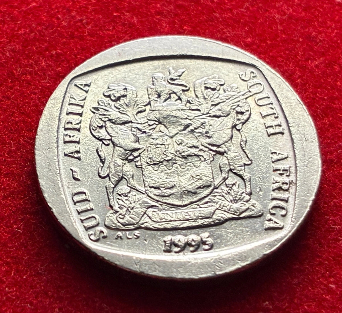 2 Rand 1995 | Südafrika | Großer Kudu | Antilope | Vernickeltes Kupfer Münze | schön