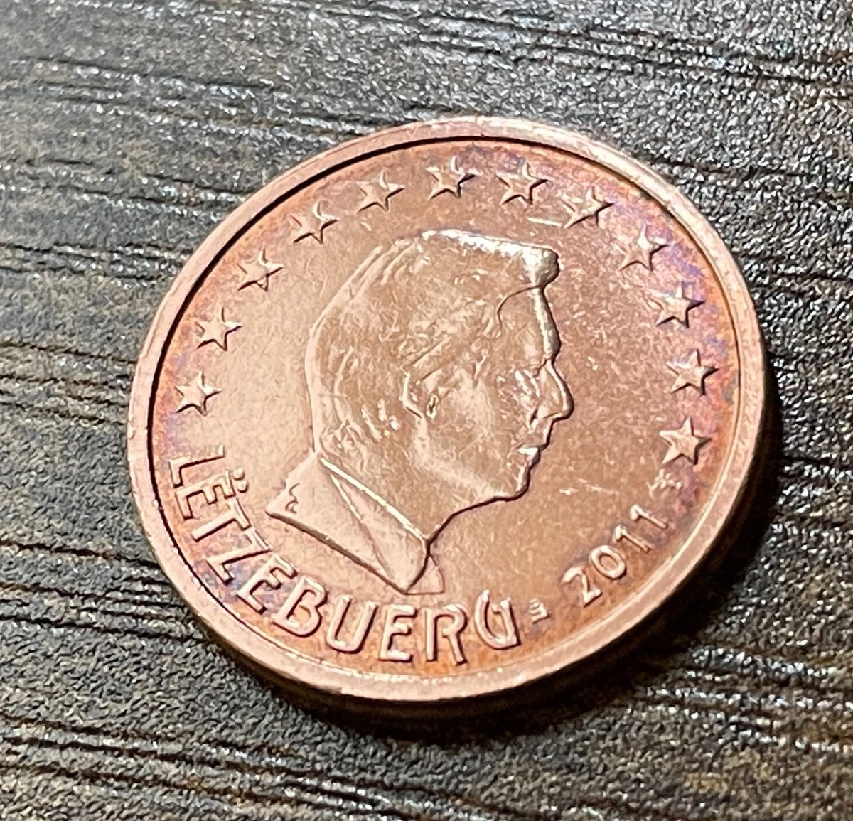 2 Cent 2011 | Luxemburg | Großherzog Henri | LËTZEBUERG | Verkupferter Stahl Münze