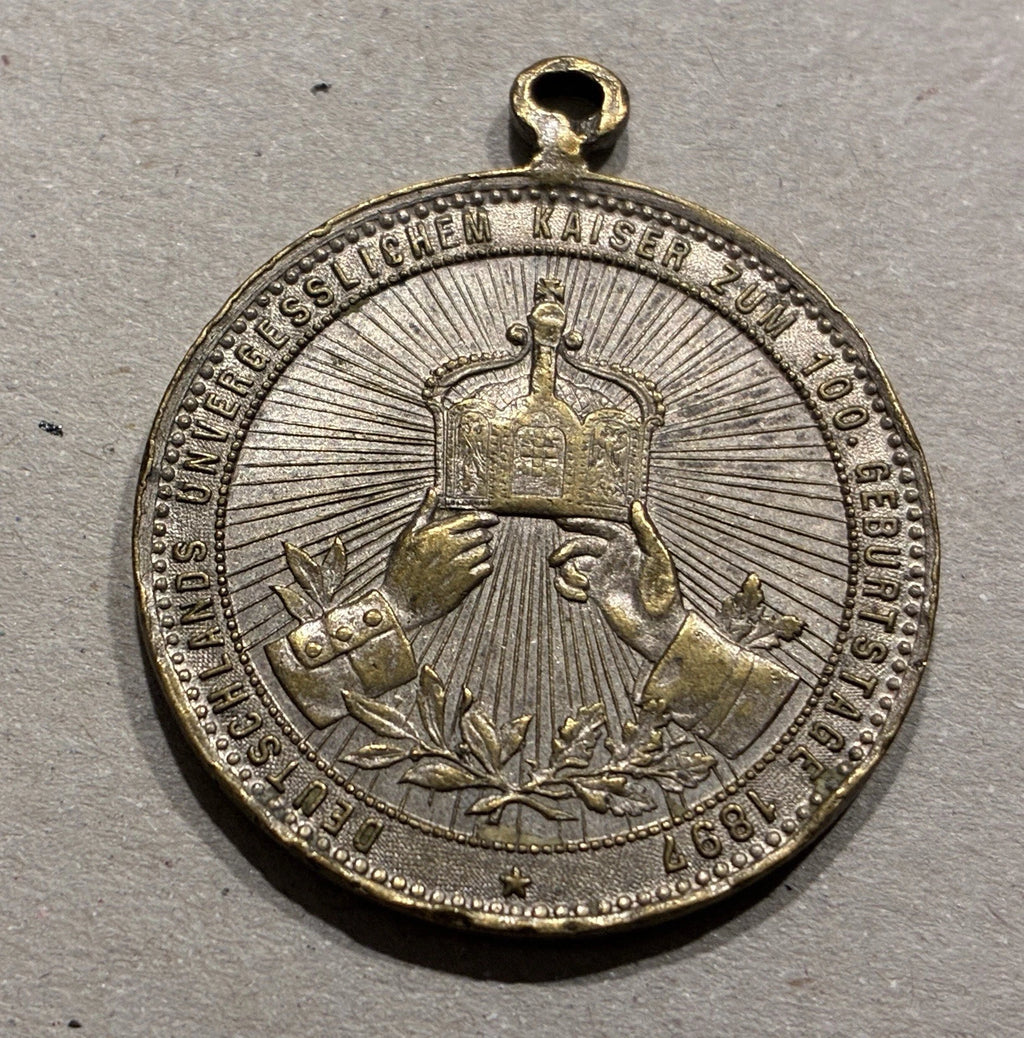 Medaille Wilhelm I. – 100. Geburtstag 1897 | Kaiserreich Preußen Gedenkprägung mit Öse