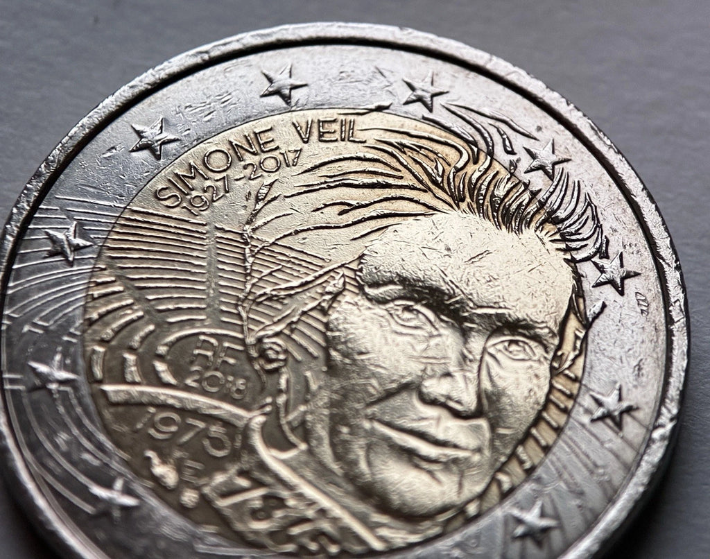 2 Euro 2018 | Frankreich | Simone Veil | Bi-Metall Gedenkmünze | schön