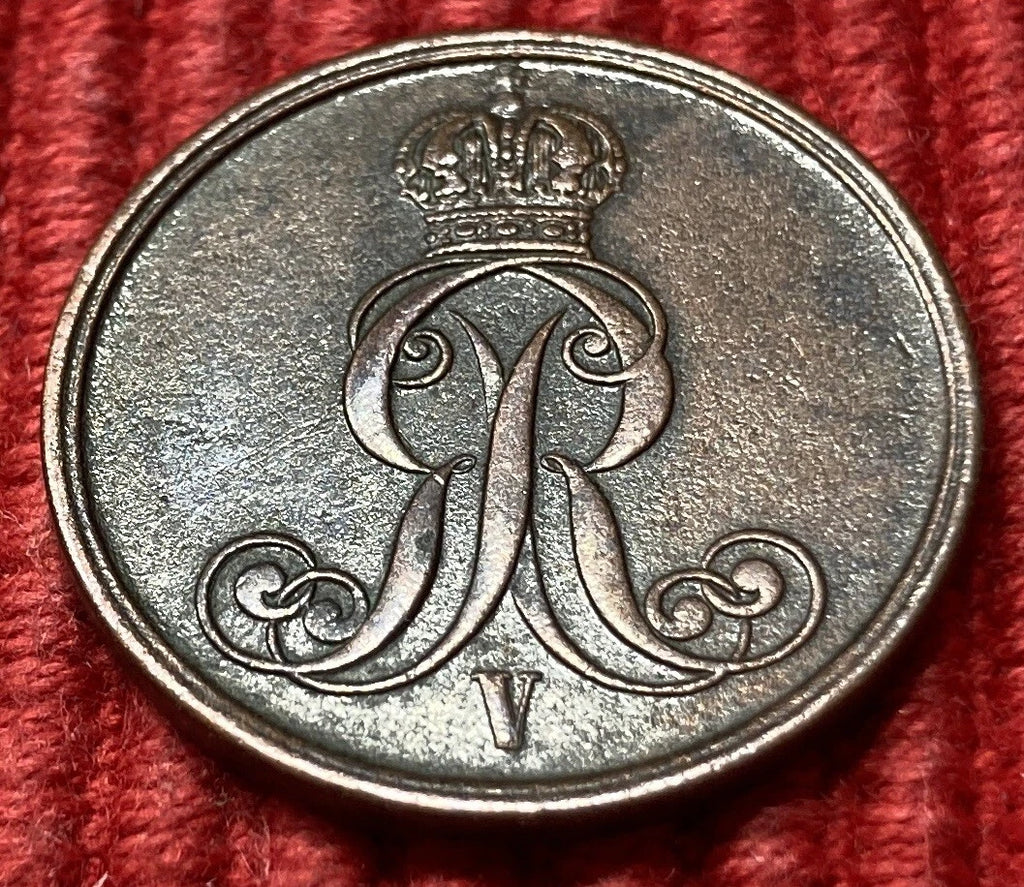 2 Pfennige 1853 B | Braunschweig-Calenberg-Hannover | Georg V. | Kupfer-Münze