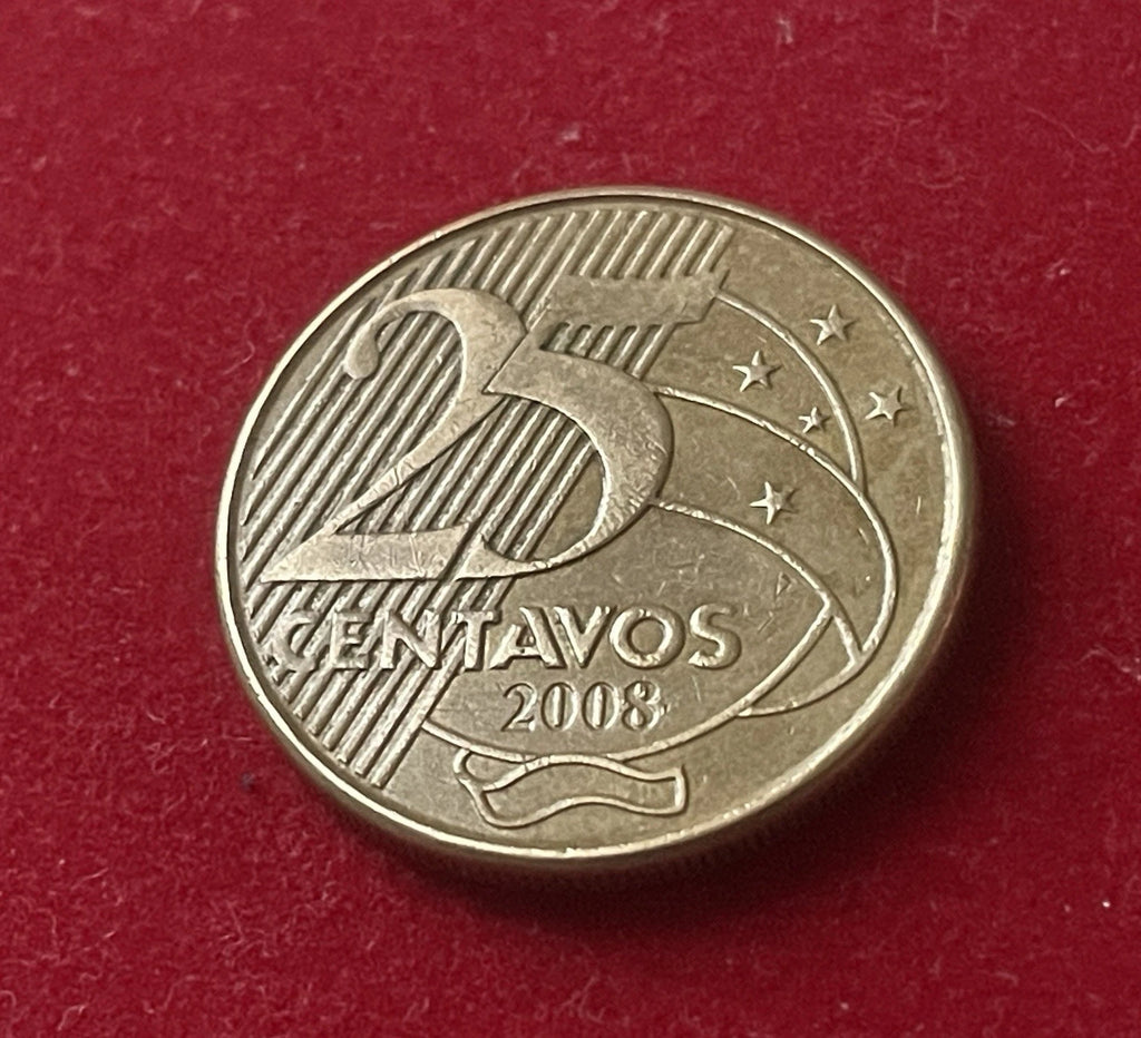 25 Centavos 2008 | Brasilien | Deodoro da Fonseca | Münze aus Vermessingtem Stahl | schön