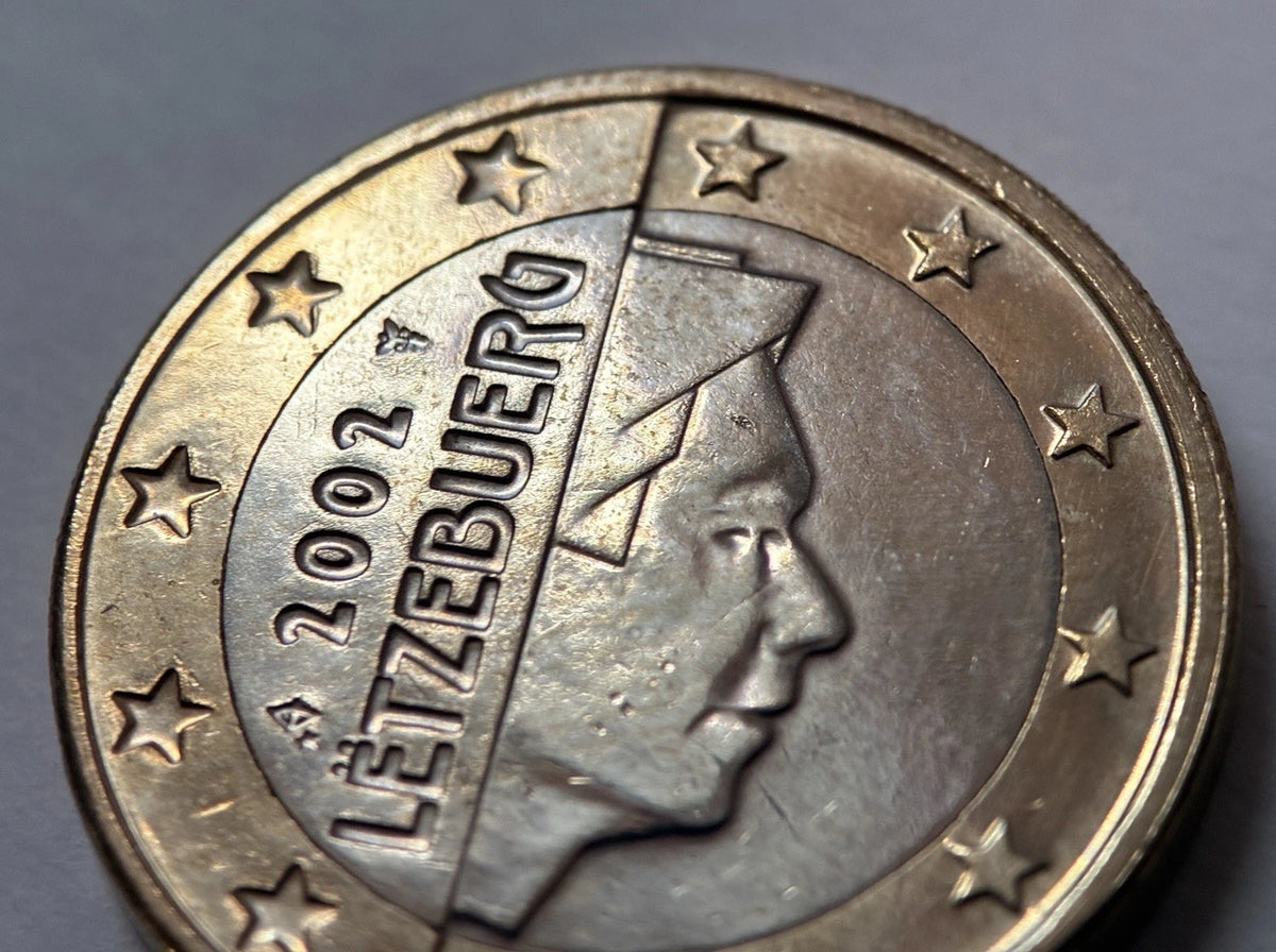1 Euro 2002 | Luxemburg | Großherzog Henri | LËTZEBUERG | Bi-Metall Münze