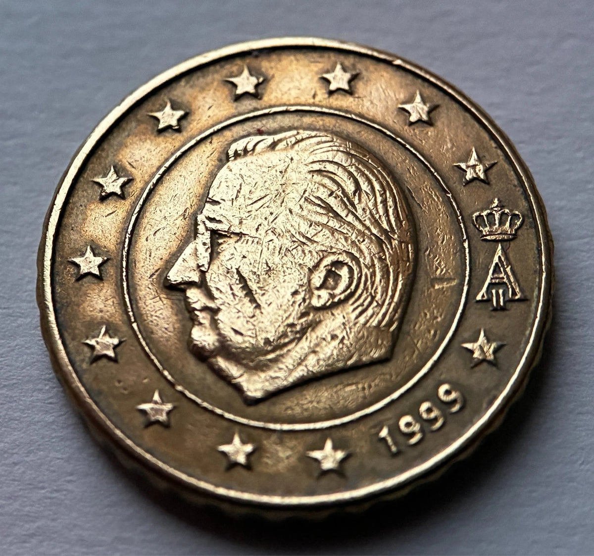 10 Cent 1999 | Belgien | König Albert II. | Nordisches Gold Münze
