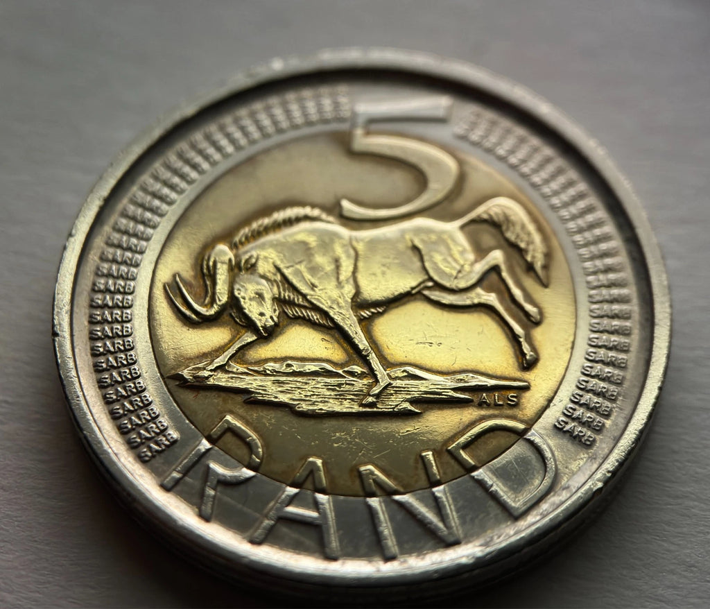 5 Rand 2011 | Südafrika | Gnu (Wildtier) | Bi-Metall Münze | schön