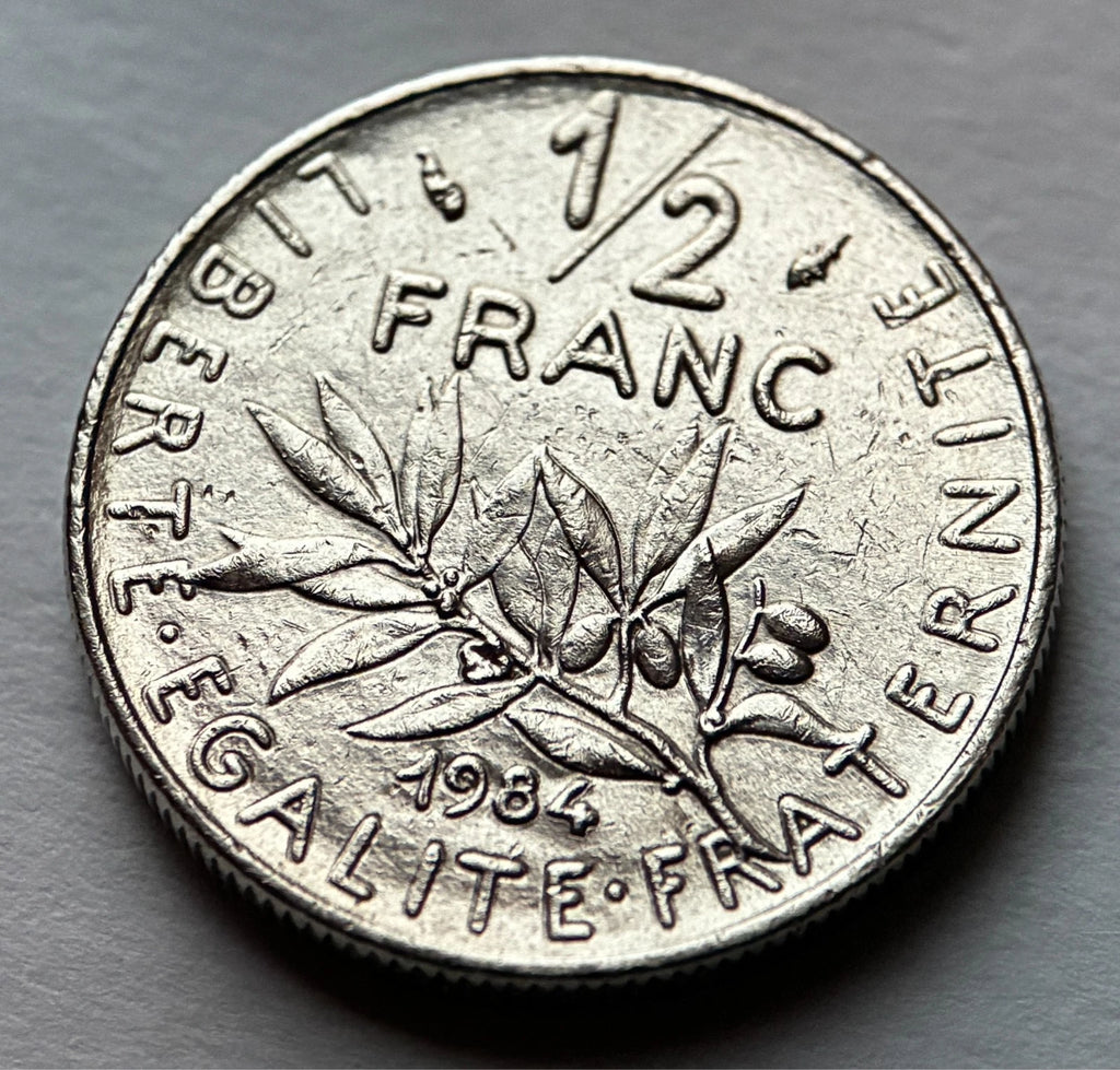 1/2 Franc 1984 | Frankreich | La Semeuse | Nickel-Münze | sehr schön
