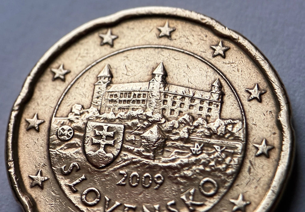 20 Cent 2009 | Slowakei | Burg Bratislava | SLOVENSKO | Münze aus Nordischem Gold | schön