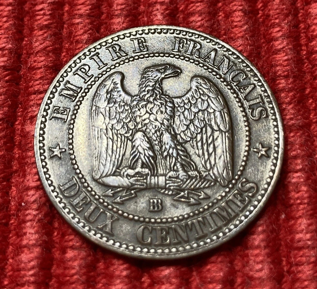 2 Centimes 1862 BB | Frankreich | Kaiser Napoleon III. | EMPIRE FRANÇAIS | Bronze Münze | vorzüglich