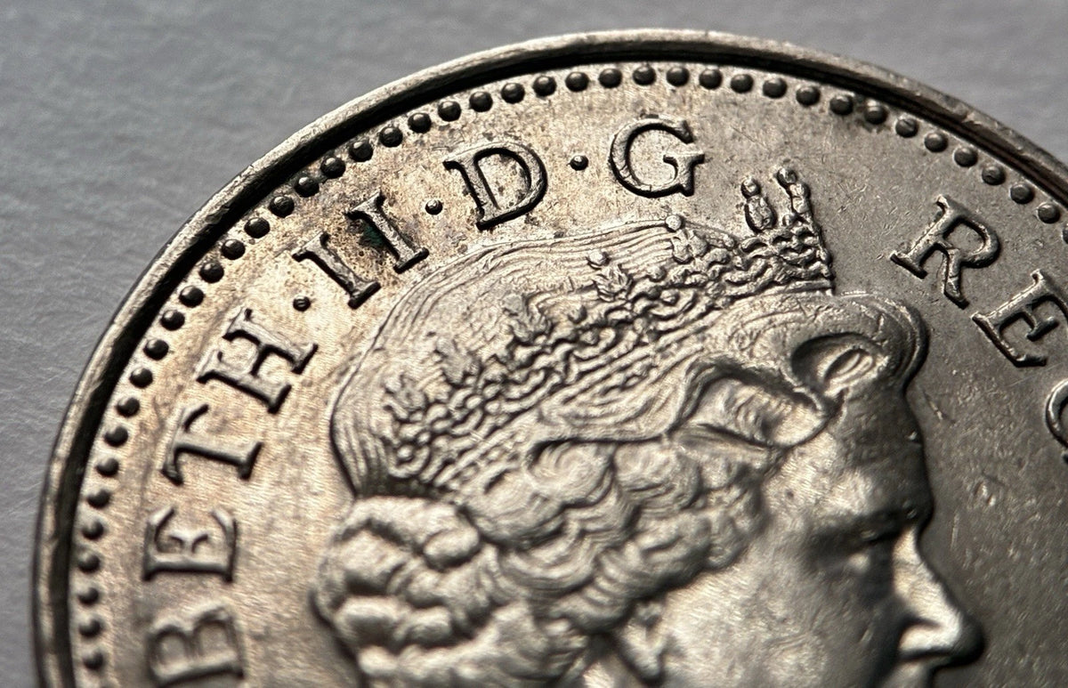 10 Pence 2000 | Großbritannien | Elizabeth II. | gekrönter Löwe | Kupfer-Nickel Münze