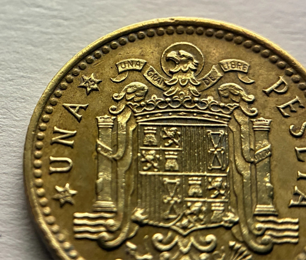 Una Peseta 1966*75 | Spanien | General Francisco Franco | Aluminiumbronze | Historische Münze | schön