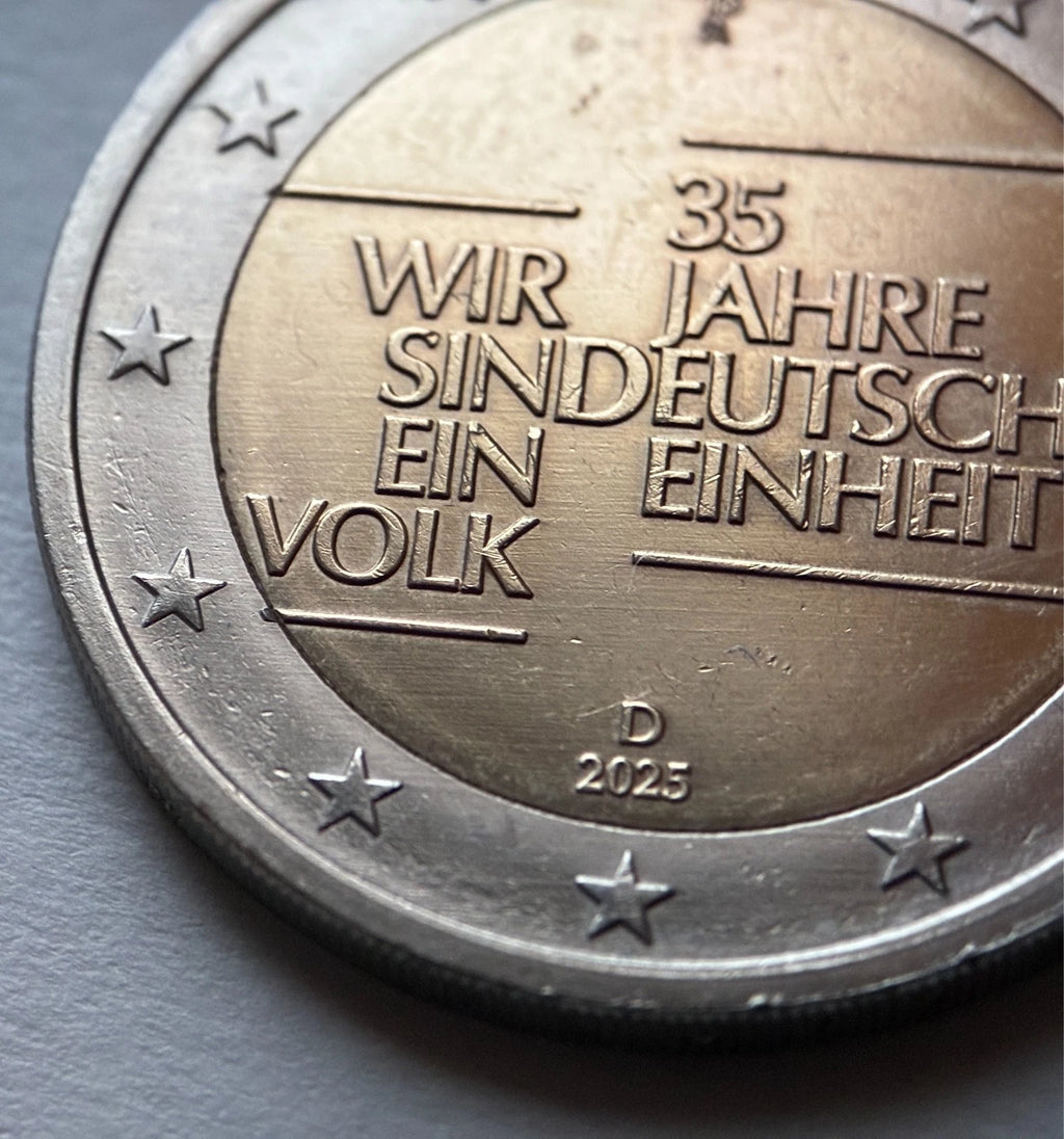 2 Euro 2025 A | Deutschland | 35 Jahre Deutsche Einheit | Bi-Metall Münze