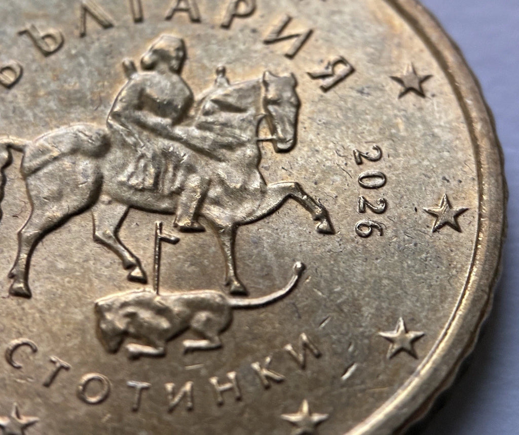 50 Cent 2026 | Bulgarien | Madara-Reiter & Europa-Karte | Nordisches Gold Münze