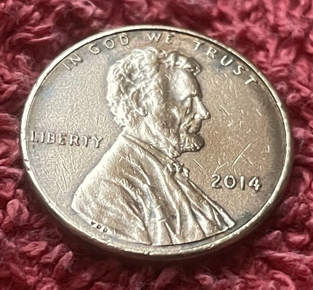 1 Cent 2014 USA | Lincoln Cent | Union Shield | Verkupfertes Zink | Sammlermünze