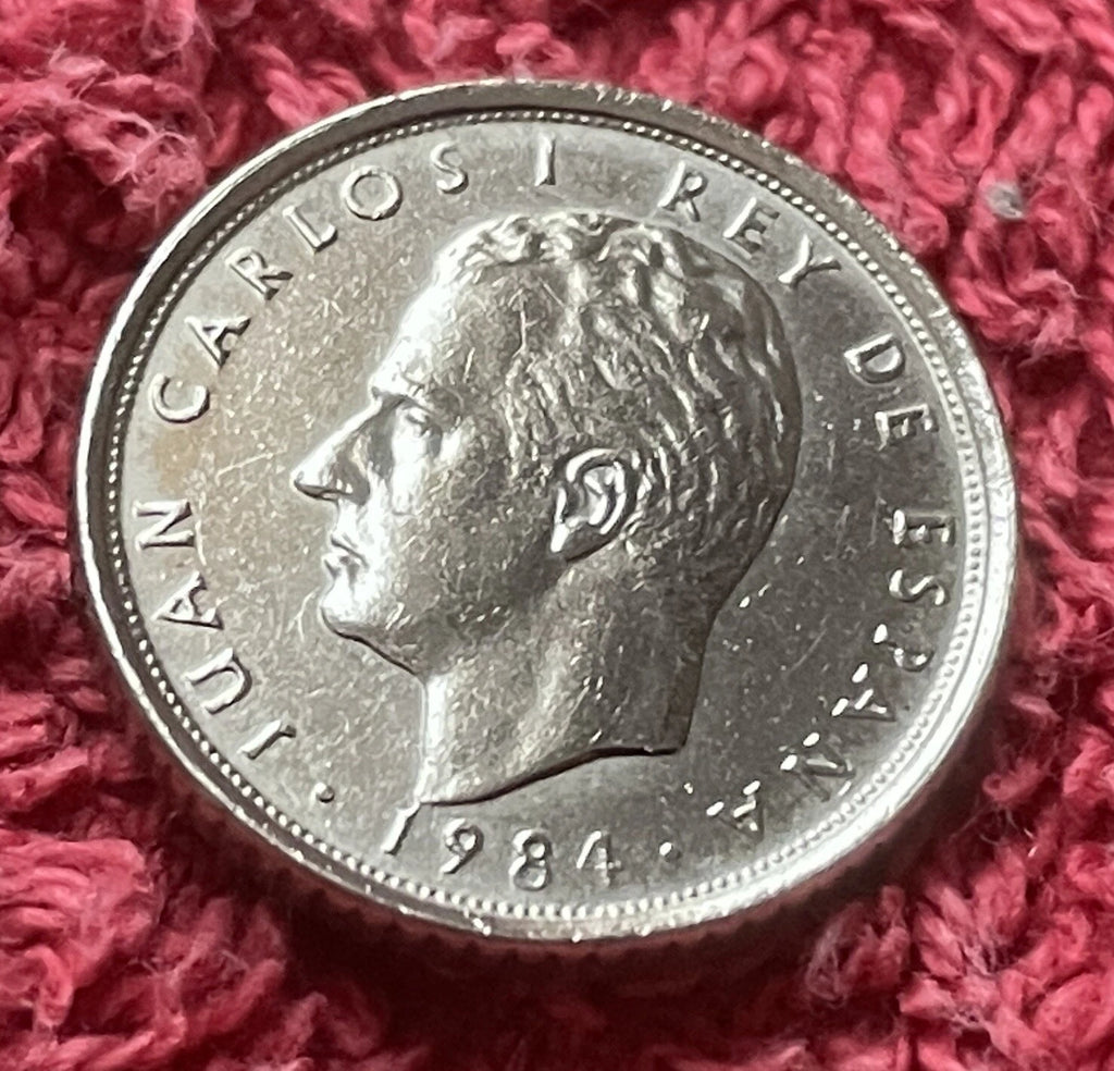 10 Pesetas 1984 | Spanien | König Juan Carlos I. | Säulen des Herkules | Kupfer-Nickel Münze