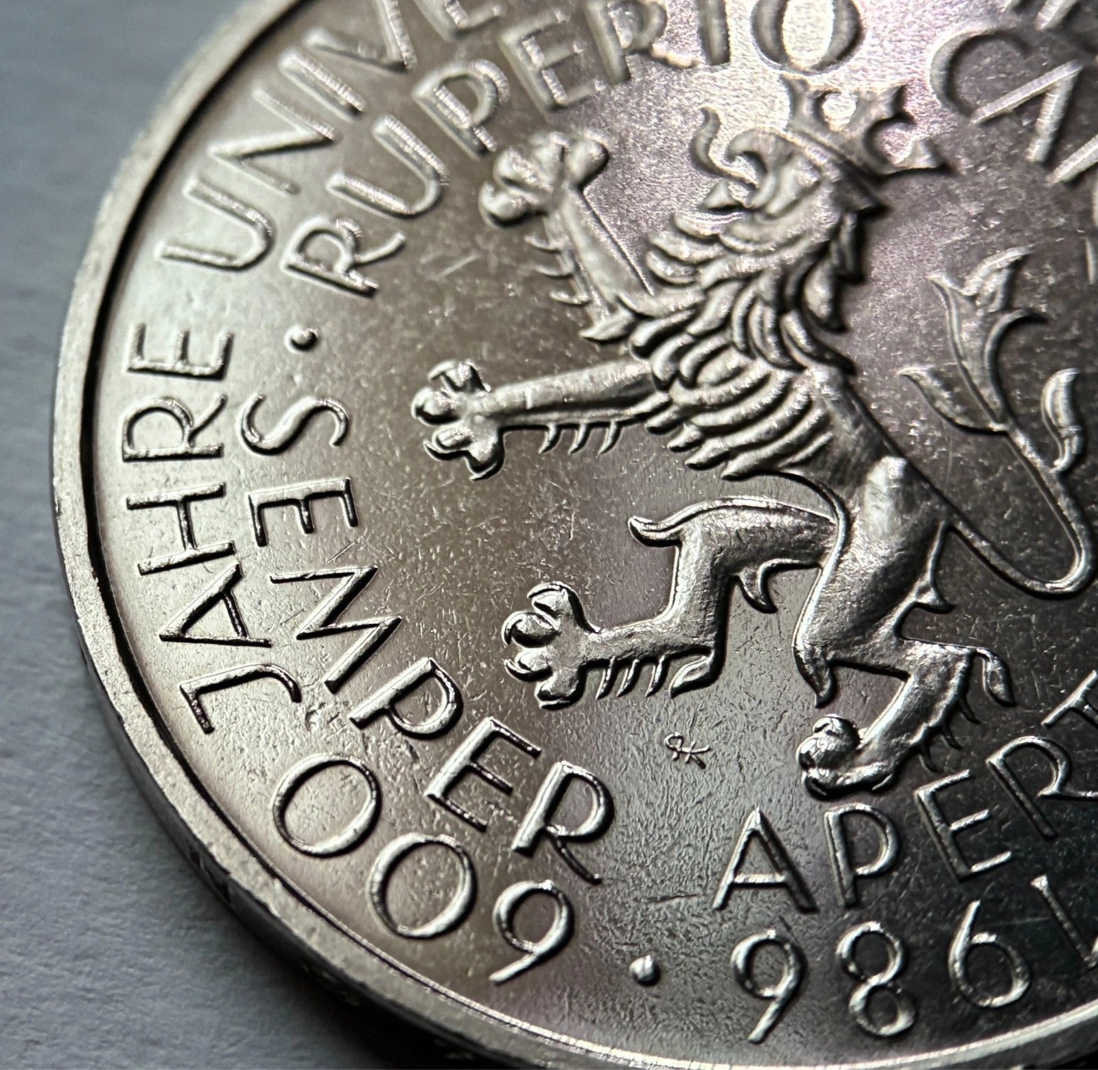 5 DM 1986 D | BRD | 600 Jahre Universität Heidelberg Gedenkmünze