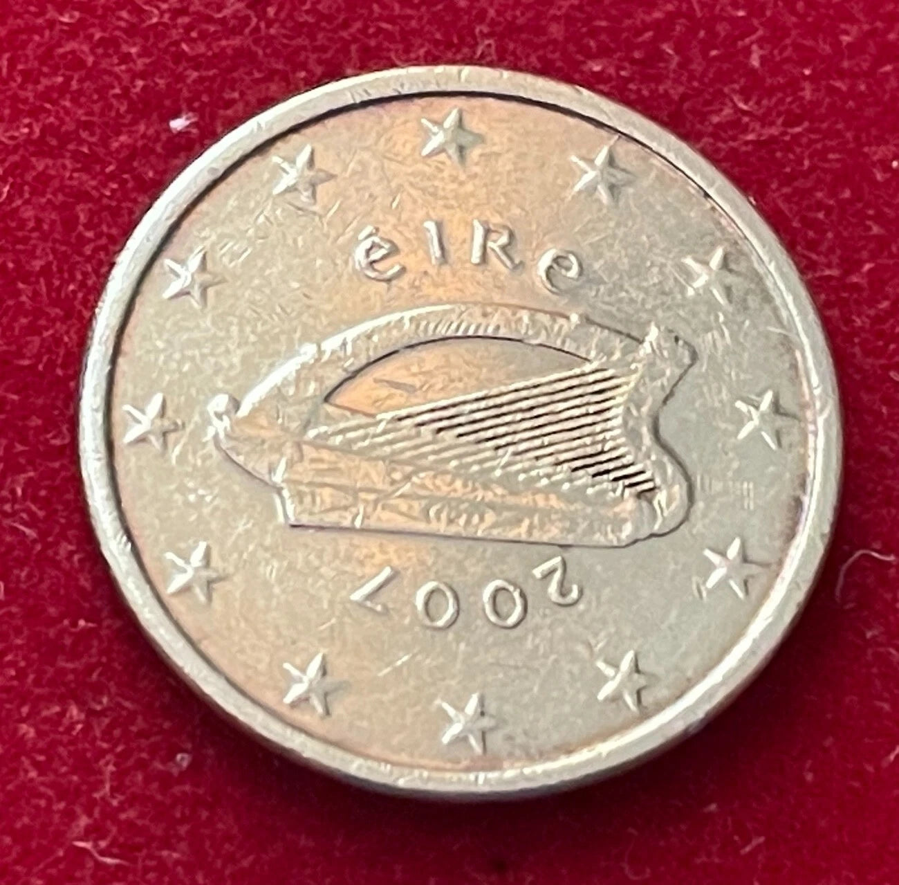1 Cent 2007 | Irland | Harfe | Verkupferter Stahl Münze