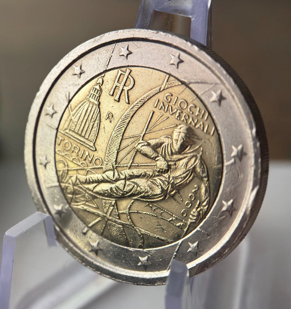 2 Euro 2006 | Italien | XX. Olympische Winterspiele Turin | Bi-Metall Münze | schön