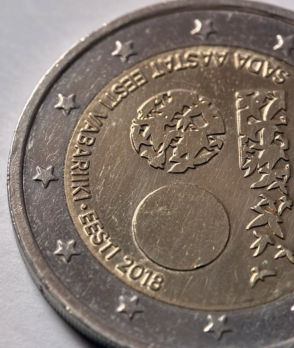 2 Euro 2018 | Estland | 100 Jahre Republik Estland | Bi-Metall Münze