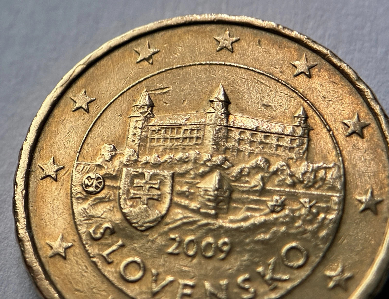 10 Cent 2009 | Slowakei | Burg Bratislava | SLOVENSKO | Nordisches Gold Münze