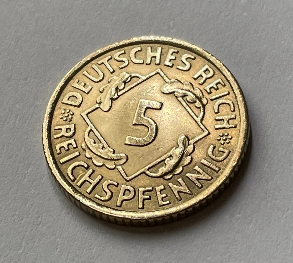 5 Reichspfennig 1930 A | Deutsches Reich | Weimarer Republik | Aluminiumbronze Münze | vorzüglich