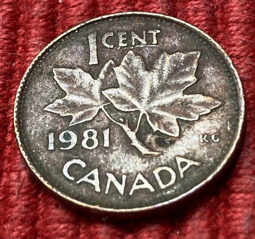 1 Cent 1981 | Kanada | Elisabeth II. | Ahornblätter | Bronze | Sammlermünze