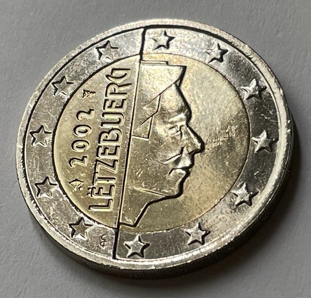 2 Euro 2002 | Luxemburg | Großherzog Henri | Bi-Metall Münze | schön