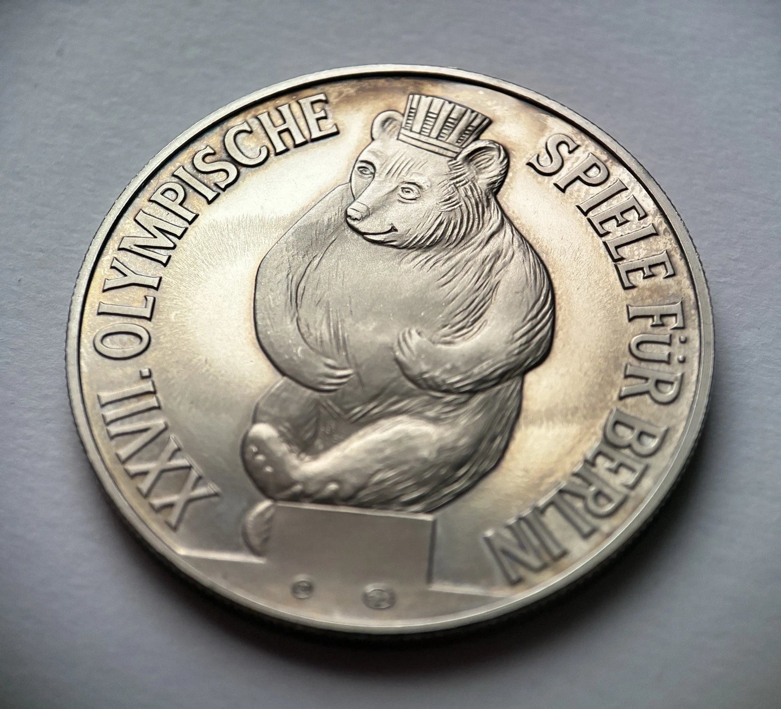Gedenkmedaille Olympia 2000 – XXVII. Olympische Spiele für Berlin | Berliner Bär & Länderflaggen