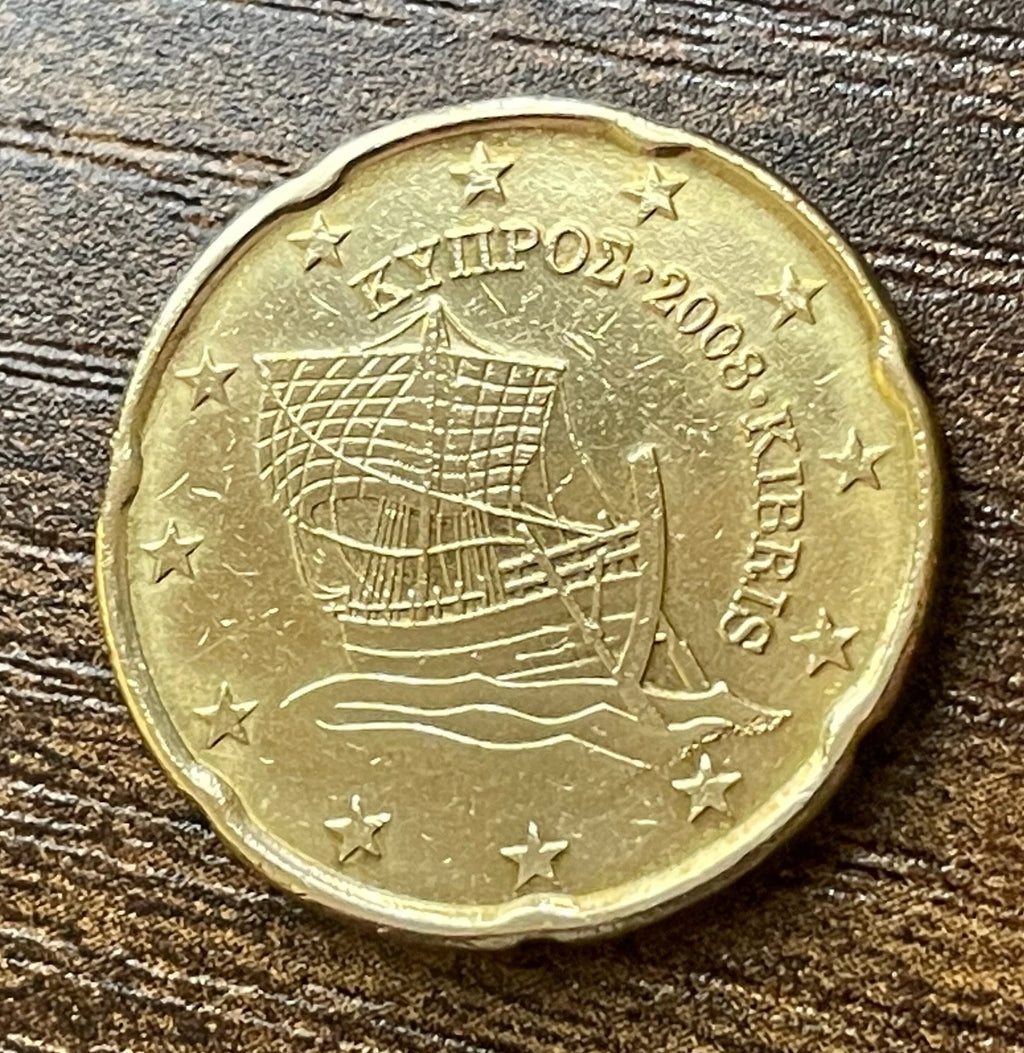 20 Cent 2008 | Zypern | Schiff von Kyrenia | Münze aus Nordischem Gold | sehr schön