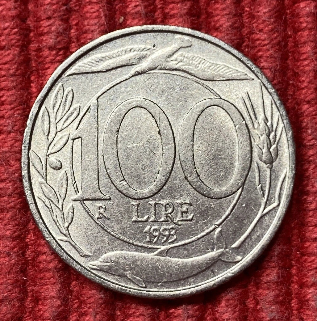 100 Lire 1993 | Italien | Italia turrita mit Mauerkrone | Münze aus Kupfer-Nickel | schön