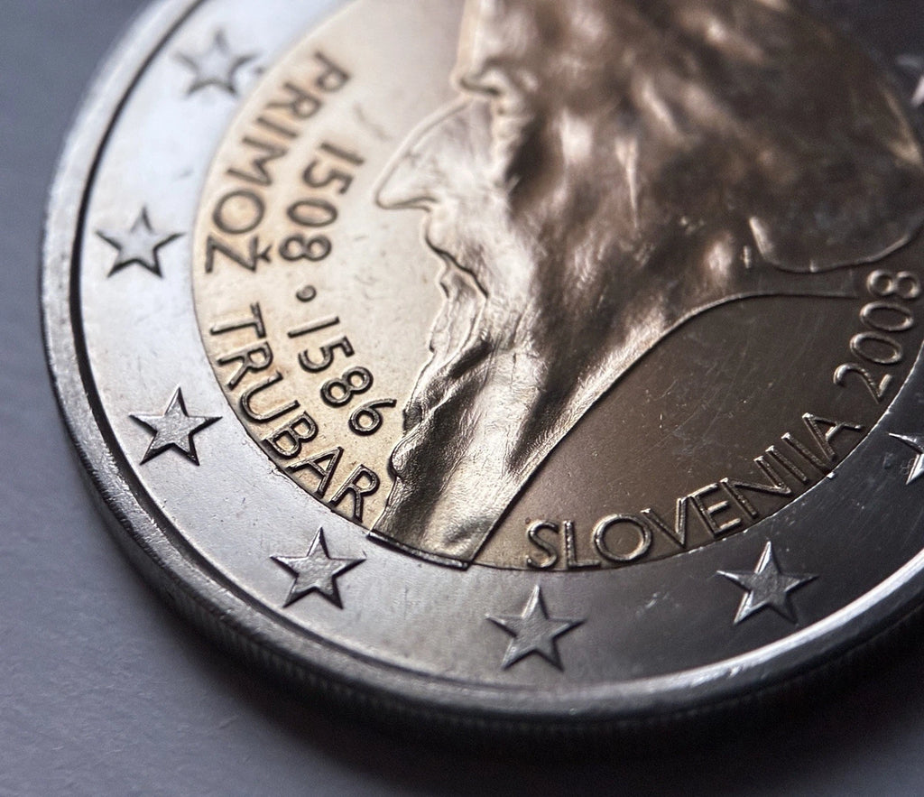2 Euro 2008 | Slowenien | 500. Geburtstag Primož Trubar | Bi-Metall Münze