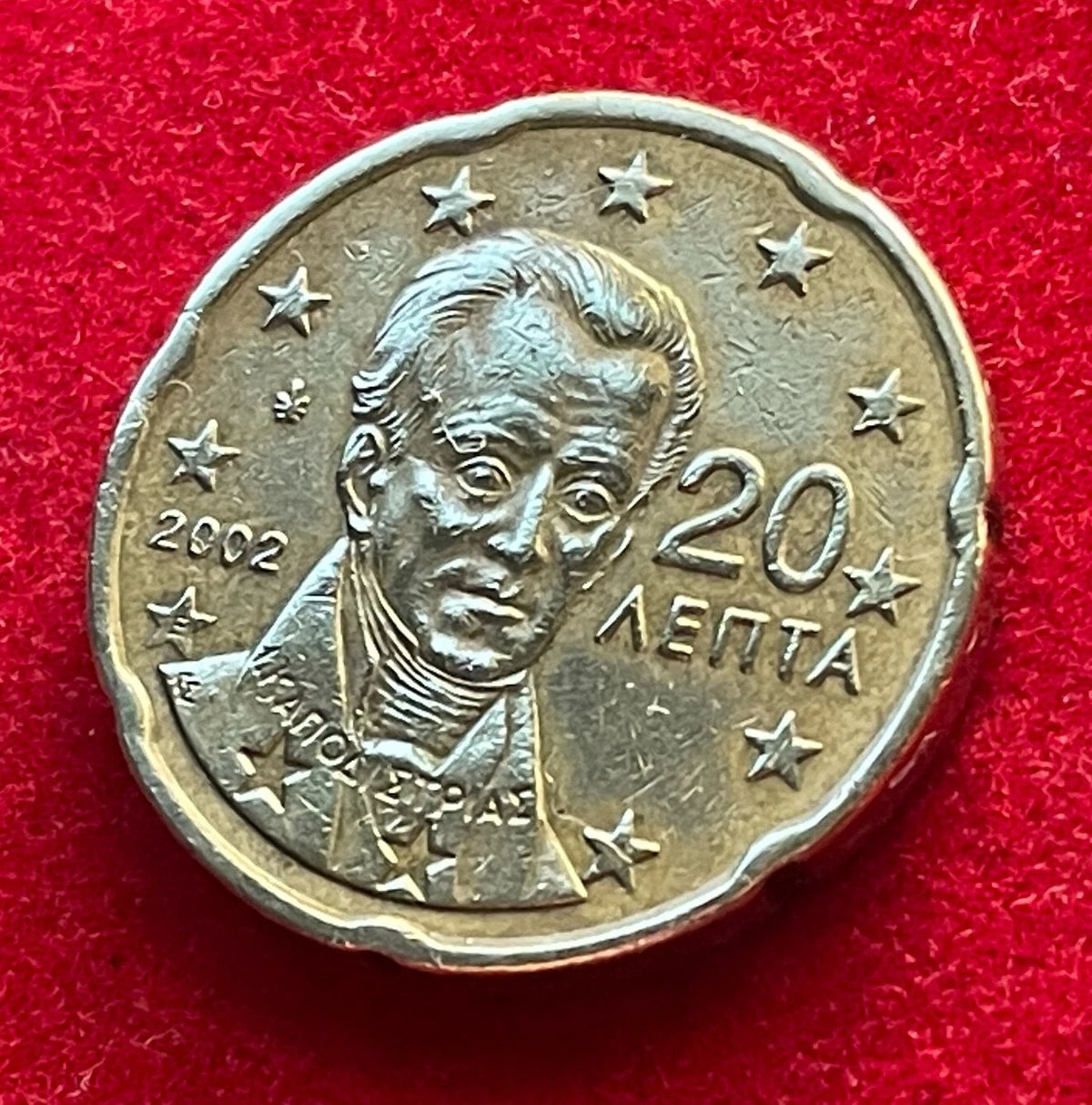 20 Cent 2002 | Griechenland | Ioannis Kapodistrias | Nordisches Gold Münze | schön