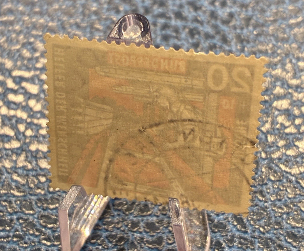 Deutsche Bundespost 1957 | 20+10 Pfennig | Helfer der Menschheit Bergarbeiter | gestempelt | Briefmarke
