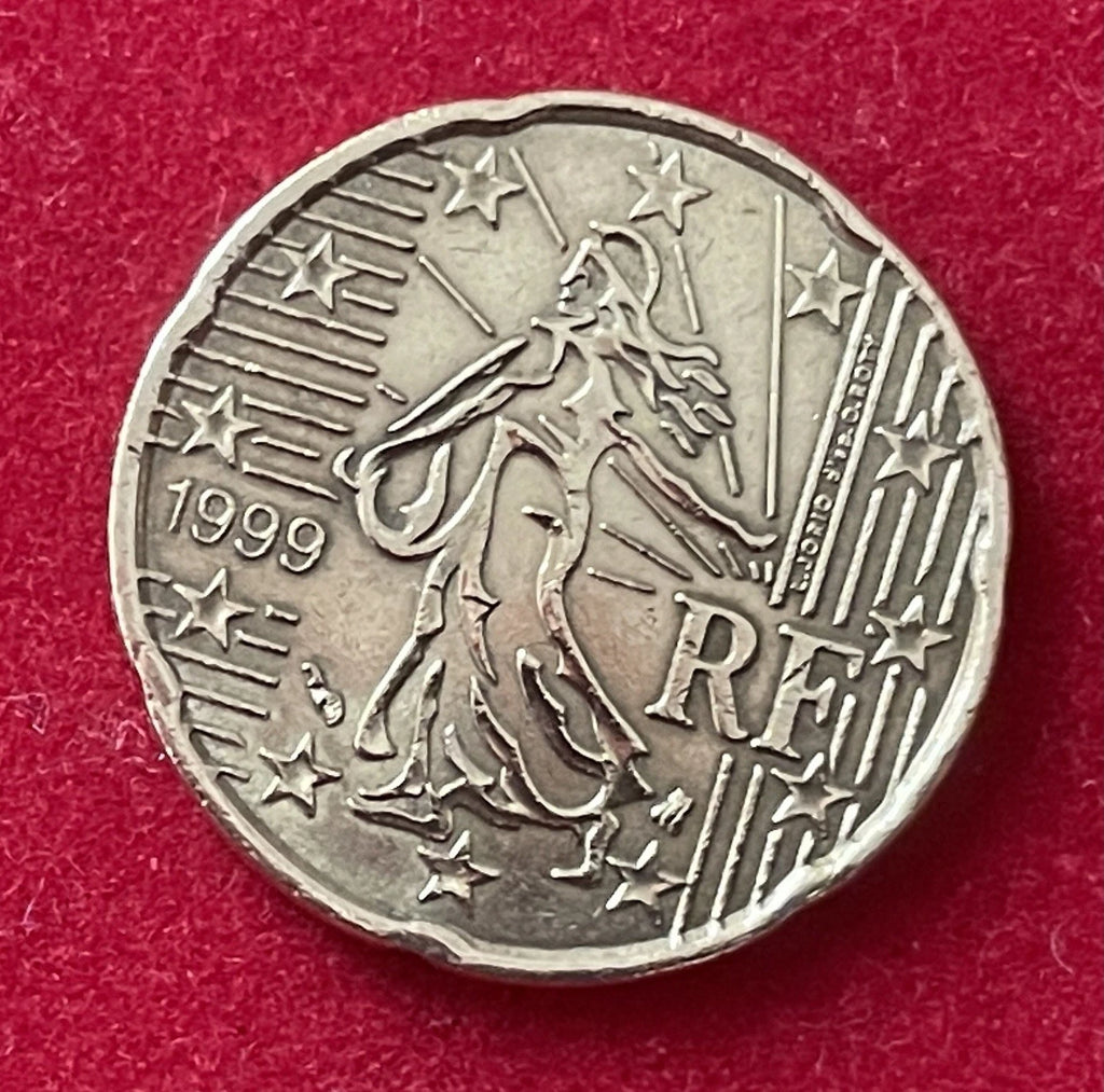 20 Cent 1999 | Frankreich | Säerin Motiv (La Semeuse) | Nordisches Gold Münze | schön