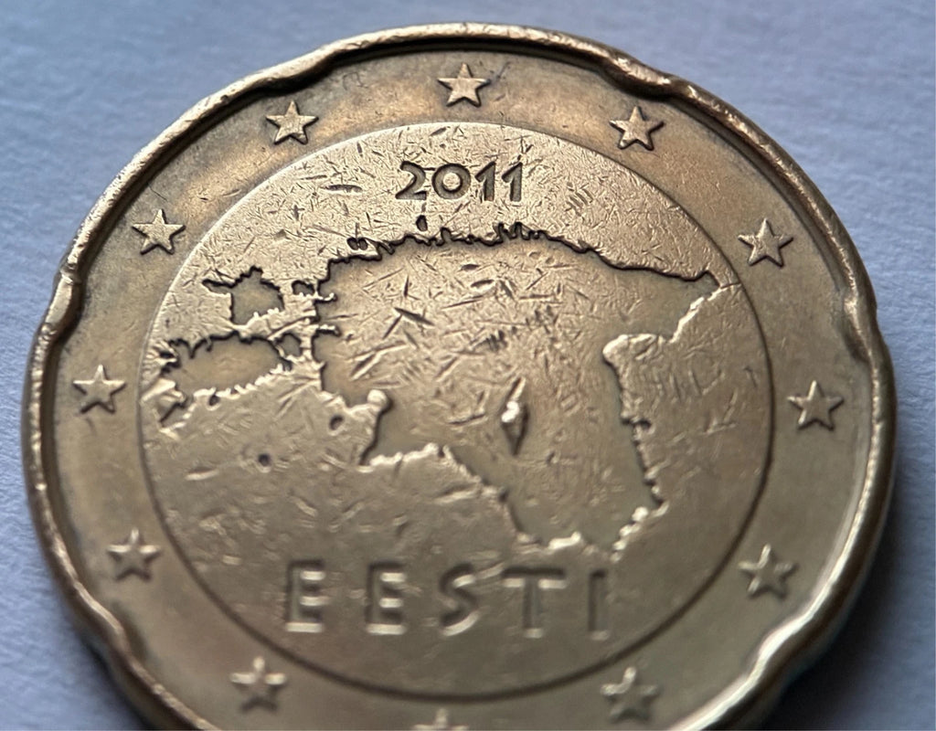 20 Cent 2011 | Estland | Landkarte EESTI | Nordisches Gold Münze | schön