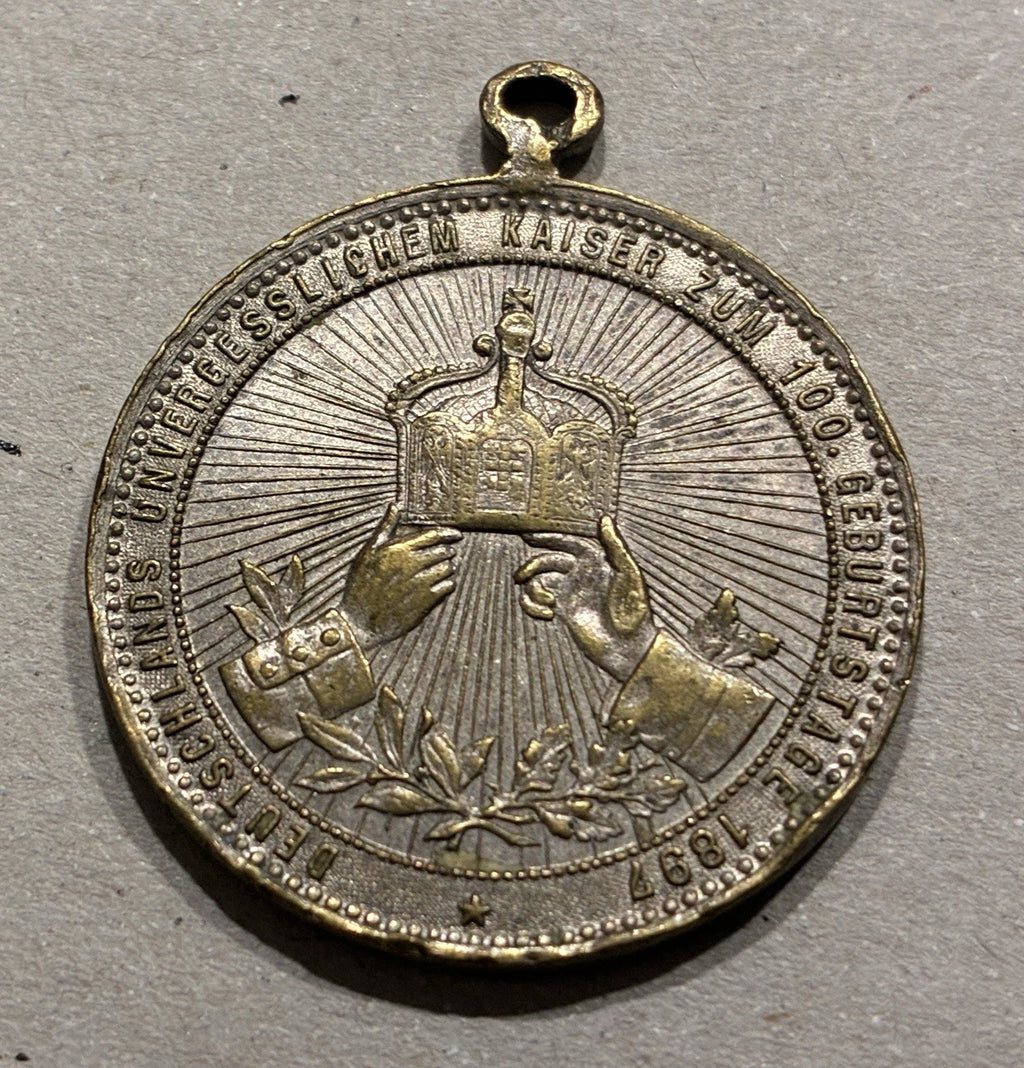 Medaille Wilhelm I. – 100. Geburtstag 1897 | Kaiserreich Preußen Gedenkprägung mit Öse