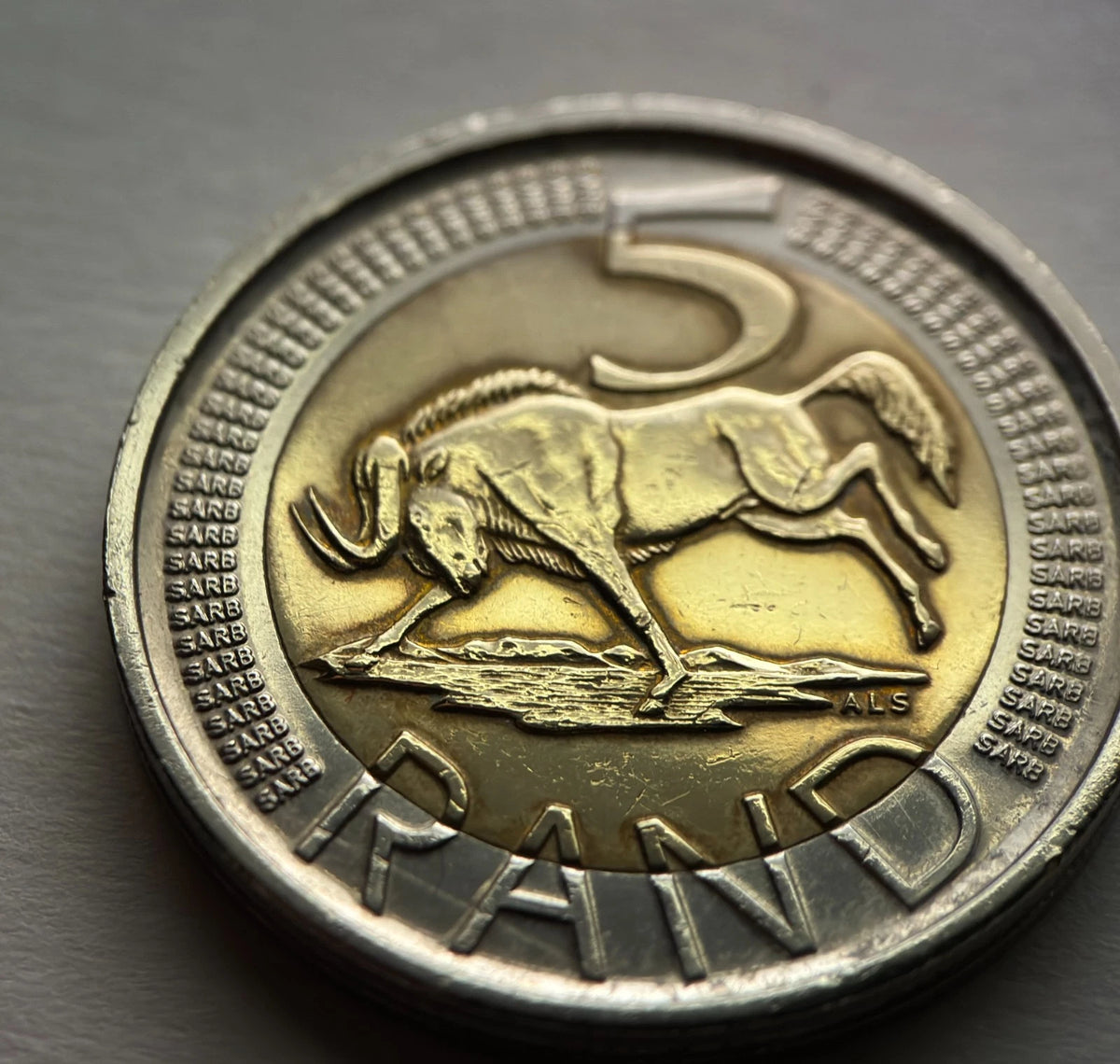 5 Rand 2011 | Südafrika | Gnu (Wildtier) | Bi-Metall Münze | schön
