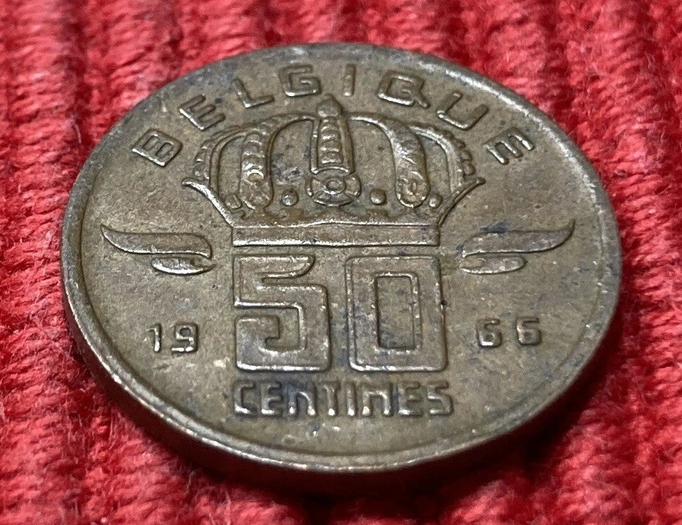 50 Centimes 1966 | Belgien | BELGIQUE | Bronze Münze | schön