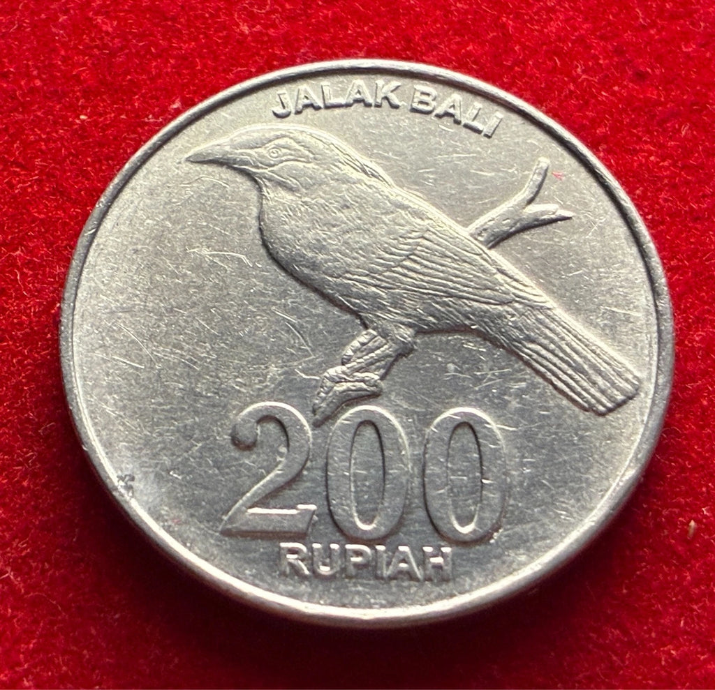 200 Rupiah 2003 | Indonesien | Bali-Star (Jalak Bali) | Aluminium Münze | schön