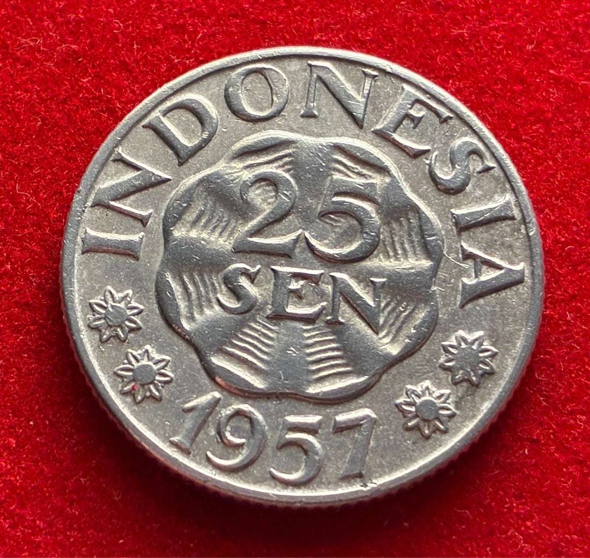 25 Sen 1957 | Indonesien | Garuda Pancasila | Aluminium Münze | vorzüglich