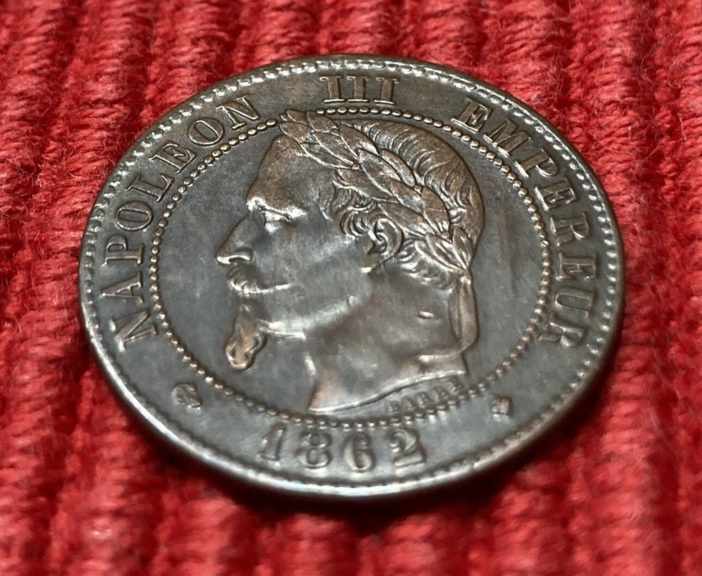 2 Centimes 1862 BB | Frankreich | Kaiser Napoleon III. | EMPIRE FRANÇAIS | Bronze Münze | vorzüglich