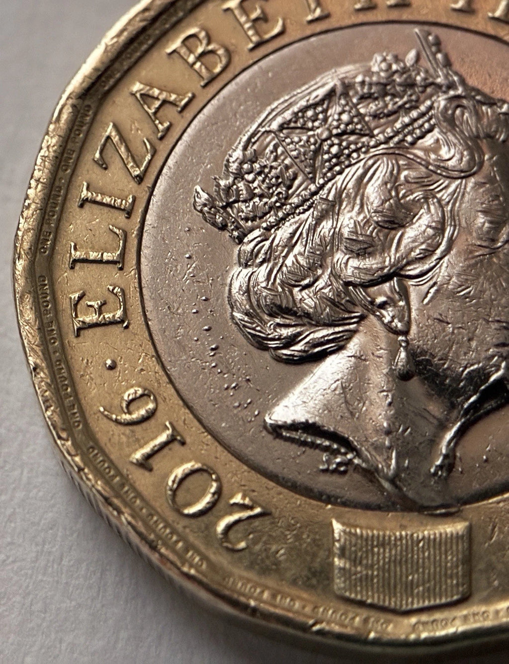 1 Pfund 2016 – Königin Elizabeth II. – Großbritannien – Seltene Fehlprägung / Rarität