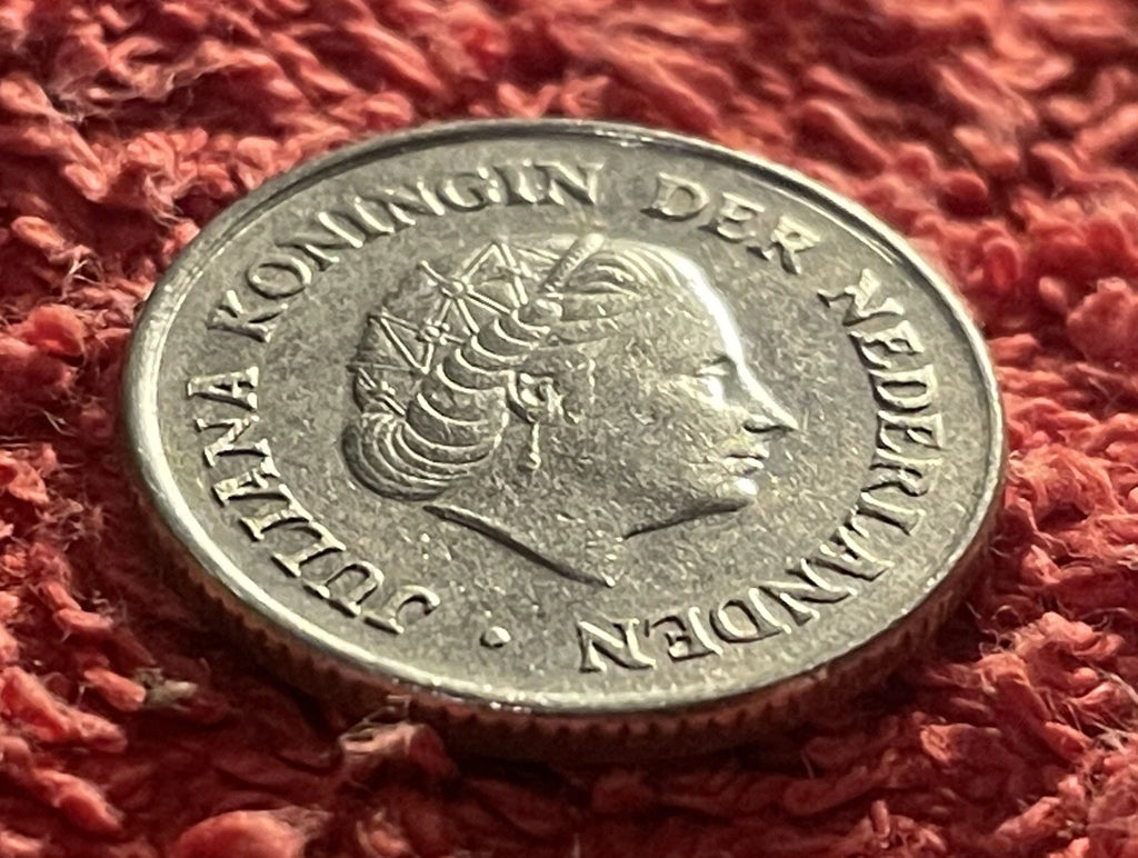 25 Cent 1972 | Niederlande | Königin Juliana | Münze aus Nickel | schön