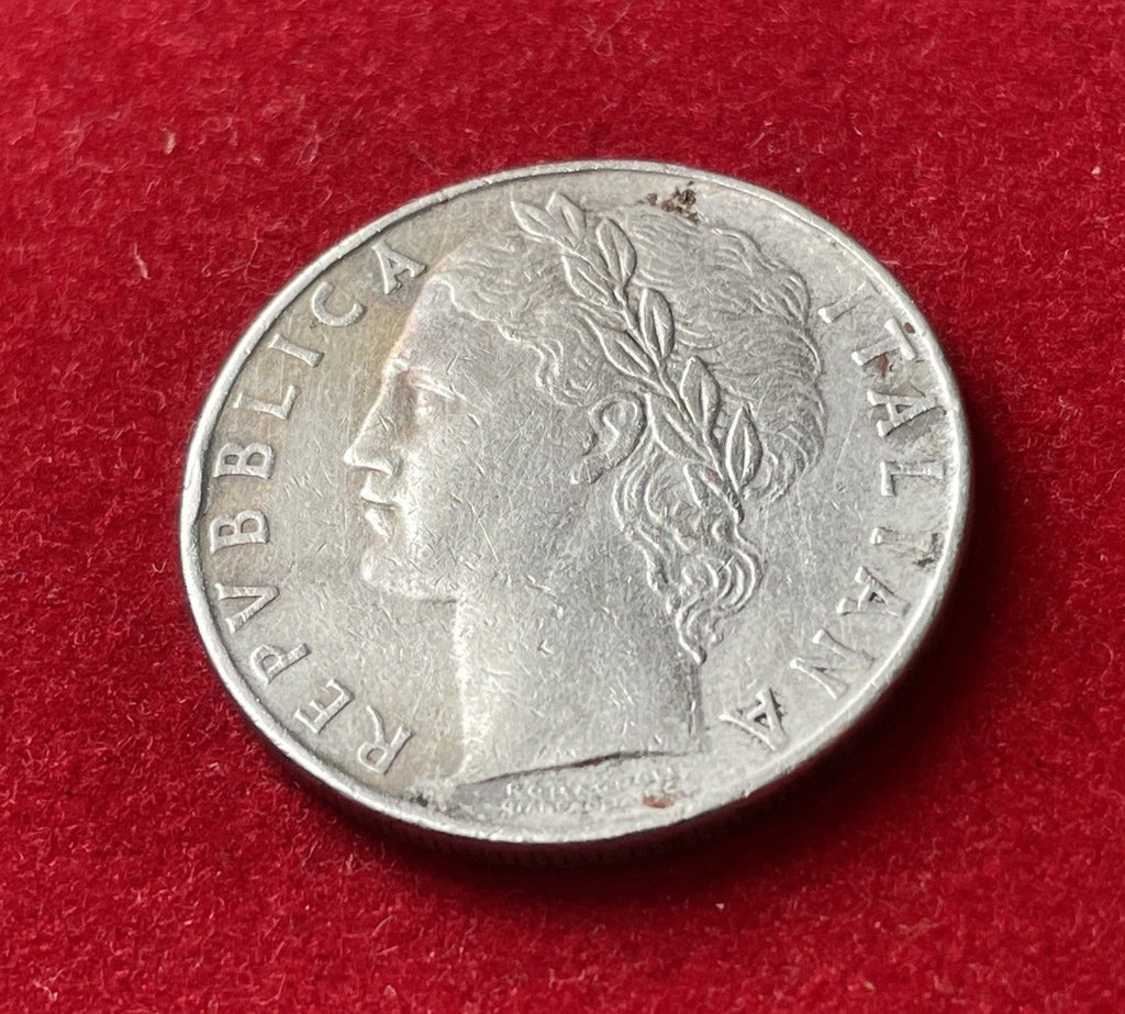 100 Lire 1956 | Italien | Minerva & Olivenbaum | Edelstahl Münze