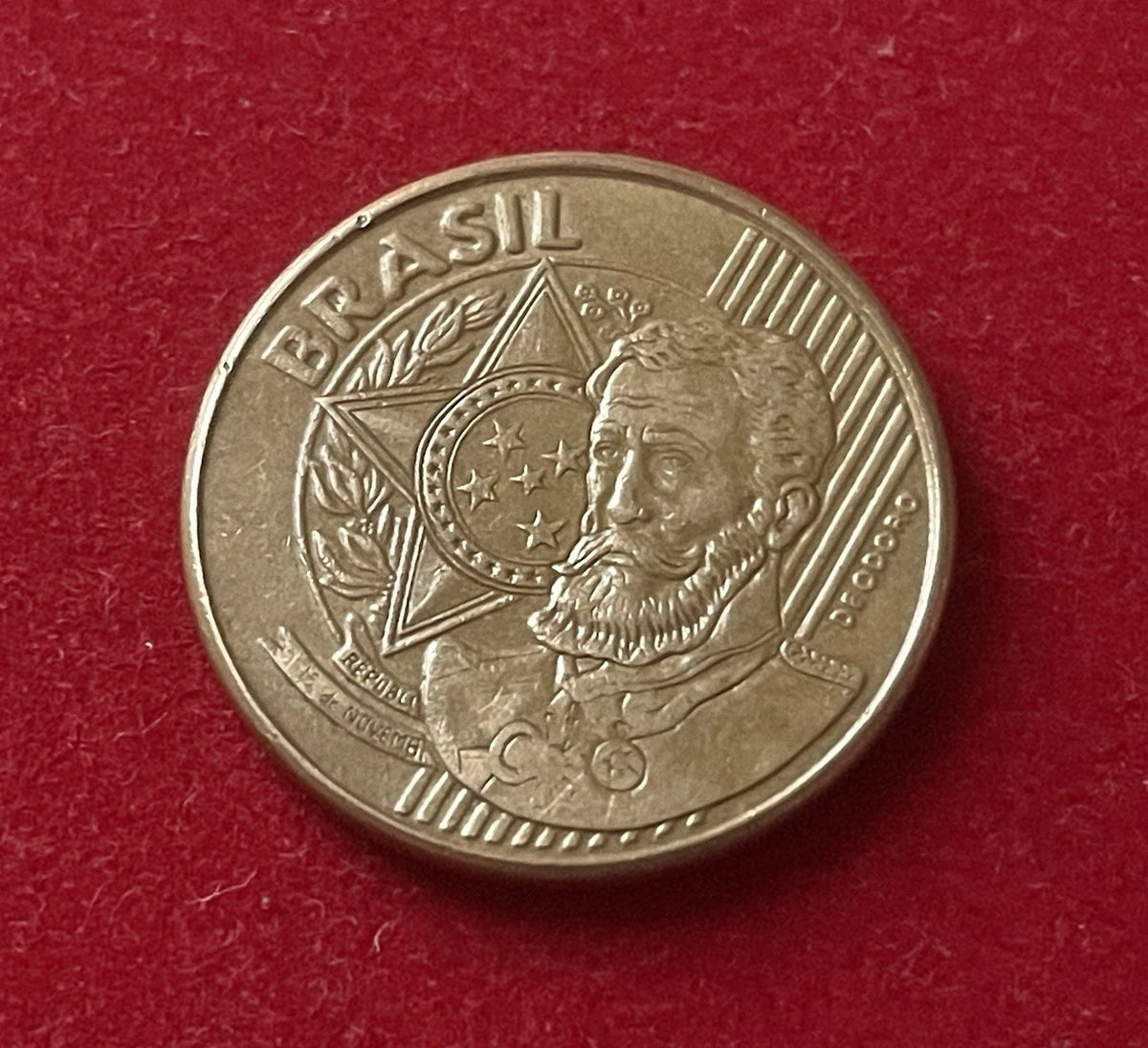 25 Centavos 2008 | Brasilien | Deodoro da Fonseca | Münze aus Vermessingtem Stahl | schön