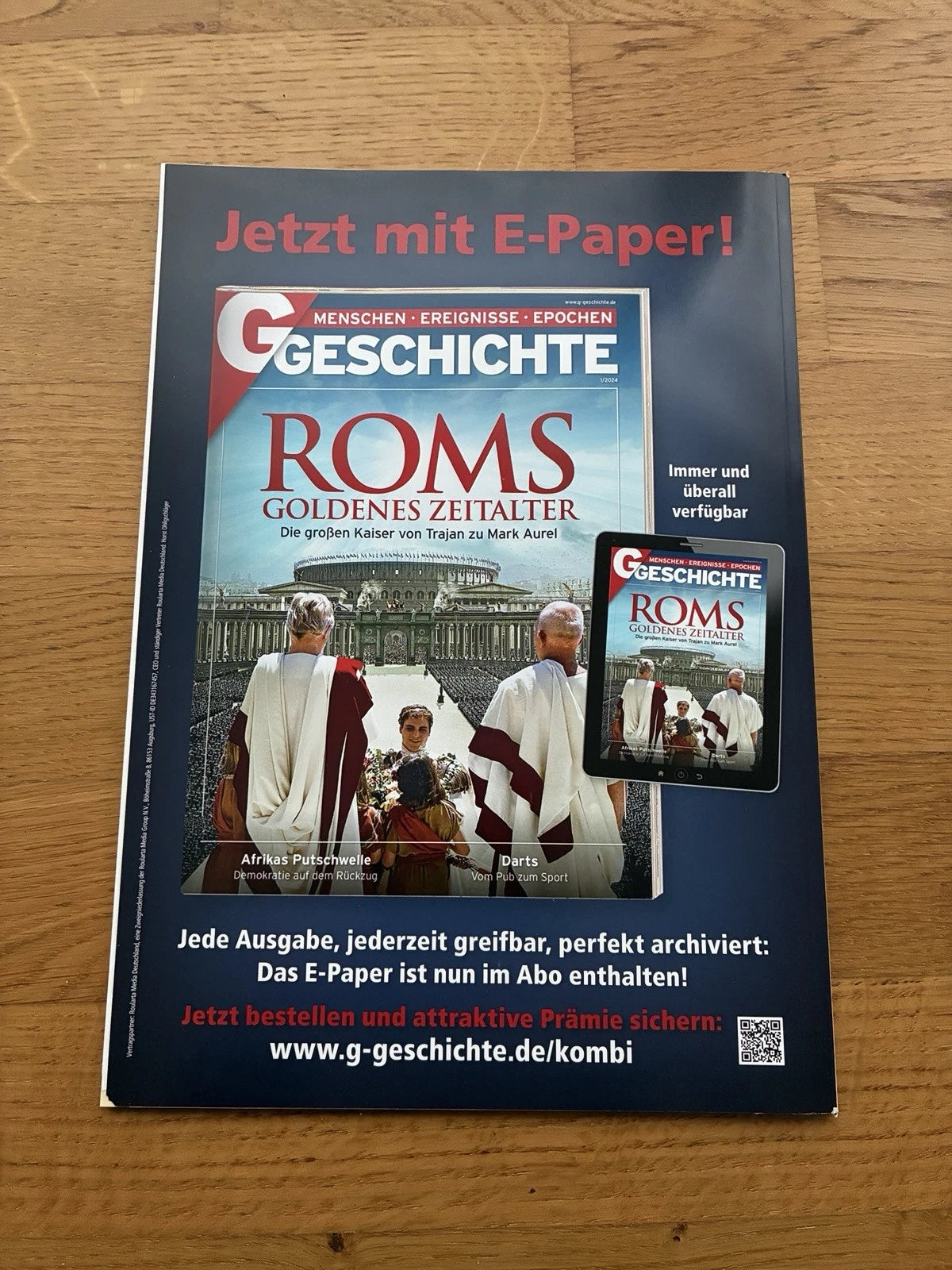 G Geschichte Magazin Nr. 1/2024 – Roms Goldenes Zeitalter: Die großen Kaiser von Trajan bis Mark Aurel | Zeitschrift | sehr guter Zustand